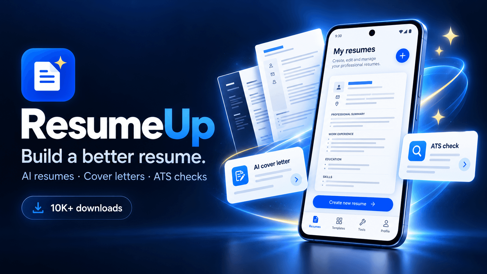 ResumeUp — AI Resume Builder preview